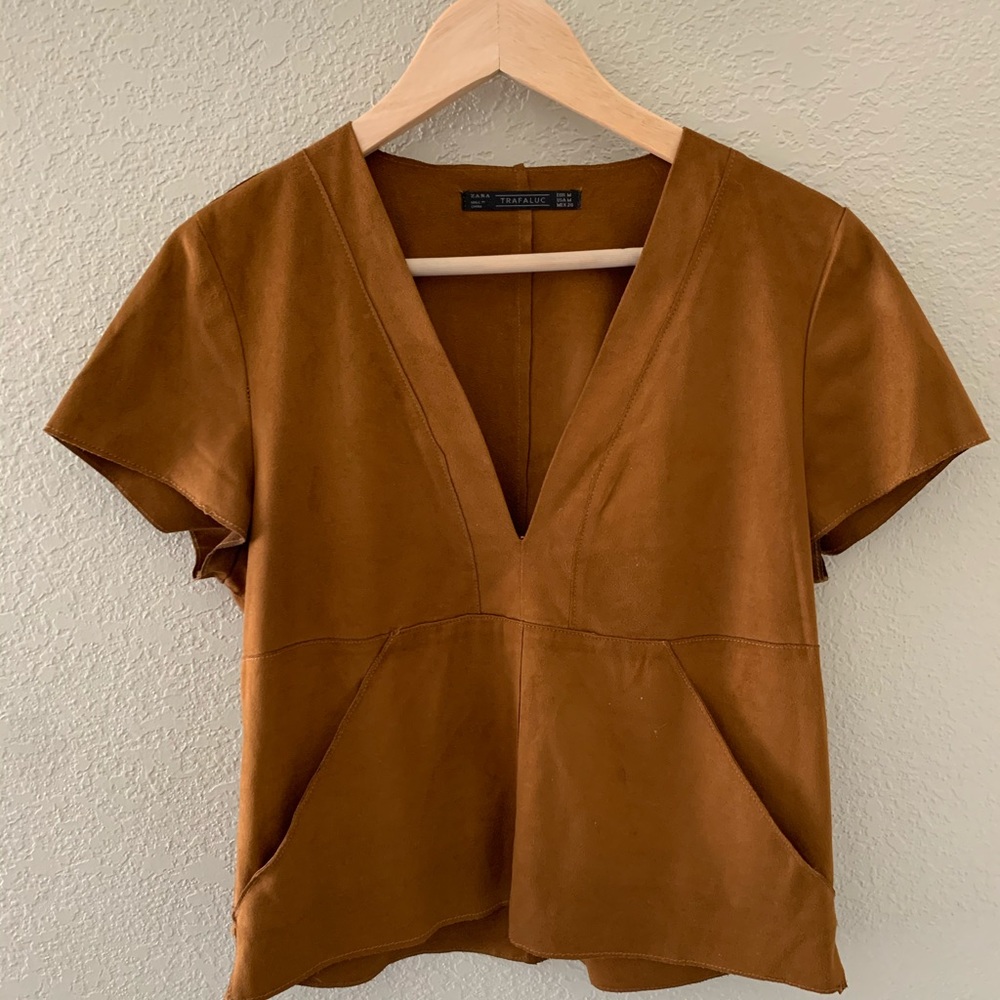 Suede Crop Top